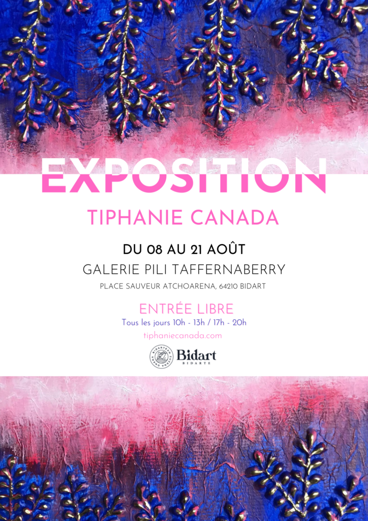 affiche exposition peinture tiphanie canada