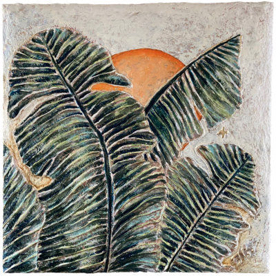 Tableau original soleil couchant