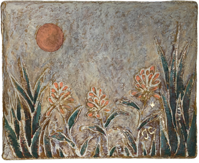 Trois fleurs dans les herbes folles