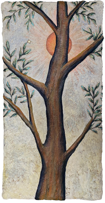 Tableau "L'arbre devant le soleil"