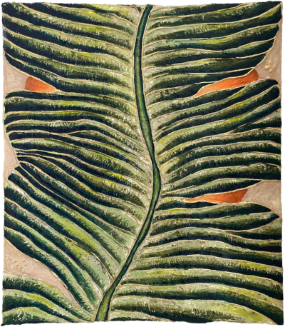 Tableau "Feuille devant le soleil #4"